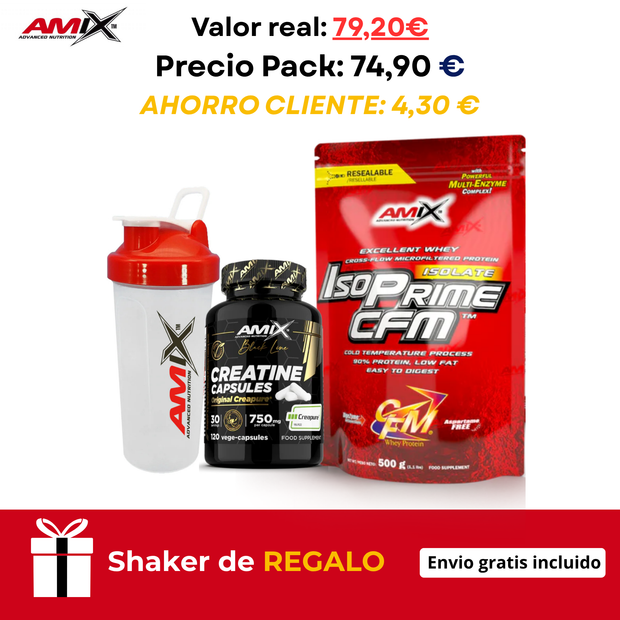 ¡Shaker de regalo! Proteina Isoprime CFM + Creatina Creapure en capsulas