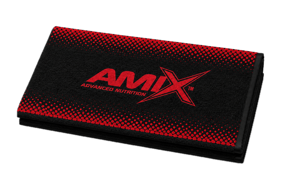 Toalla Amix negro/rojo