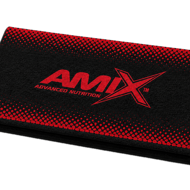 Toalla Amix negro/rojo